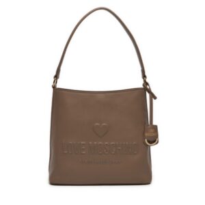 LOGO LETTERING BEIGE/GRAY TOTE BAG
