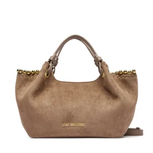 LOVE MOSCHINO Suede Beige Handbag